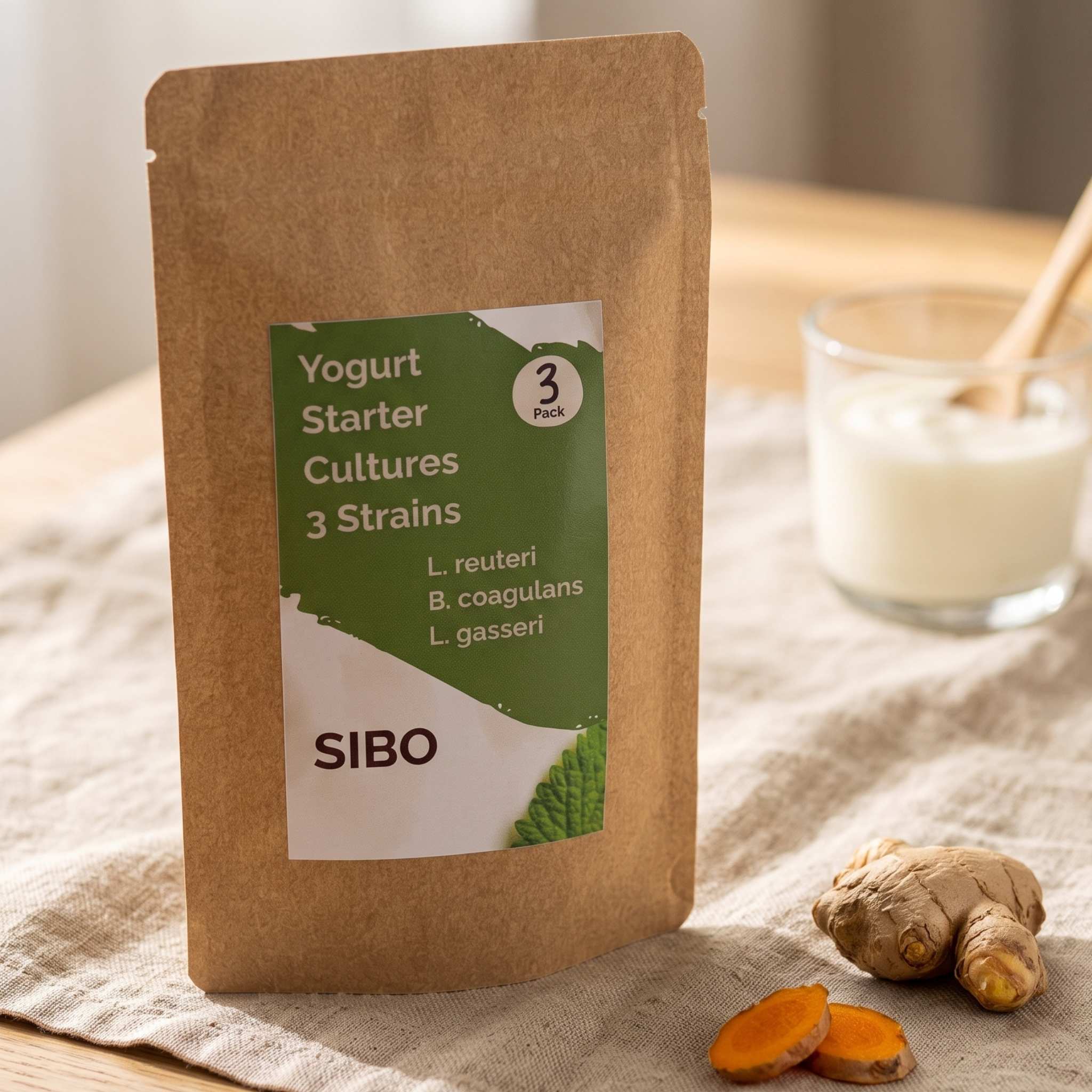 L. reuteri + B. coagulans + L. gasseri | SIBO | Joghurt-Starter-Set | Starterkulturen | 3 Joghurt-Starter