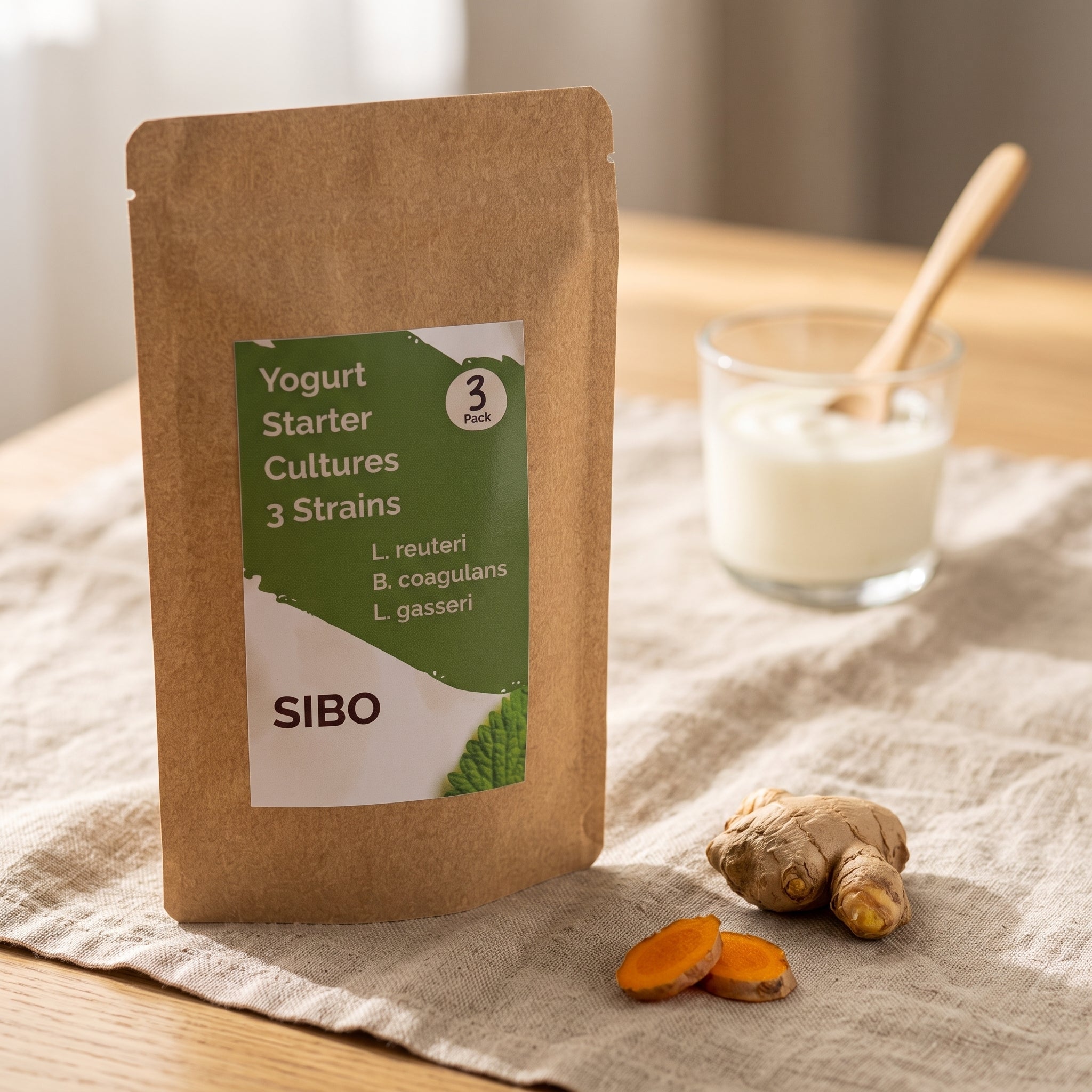L. reuteri + B. coagulans + L. gasseri | SIBO | Joghurt-Starter-Set | Starterkulturen | 3 Joghurt-Starter