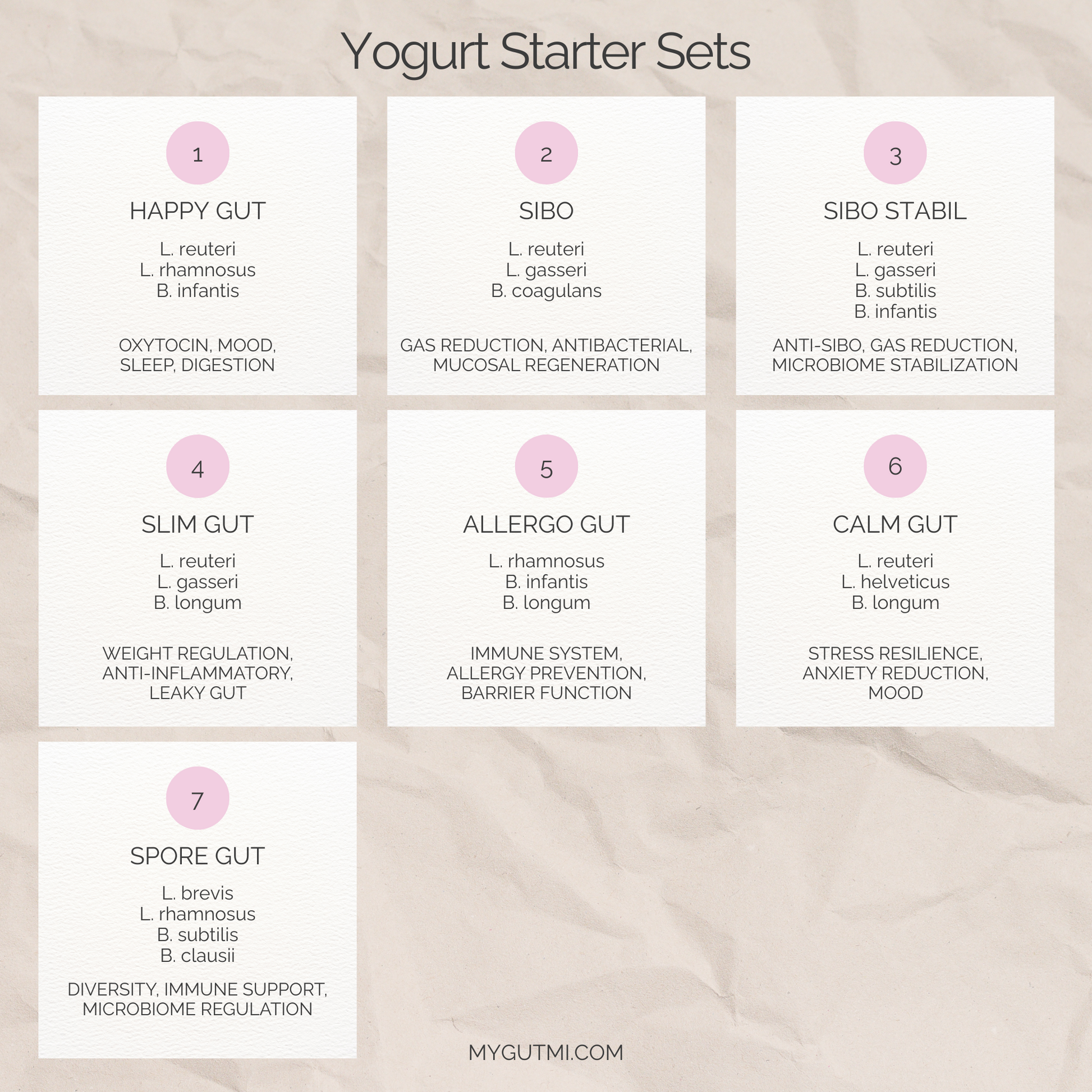 Starter Set "Slim Gut" | L. reuteri, L. gasseri, B. longum-Joghurt